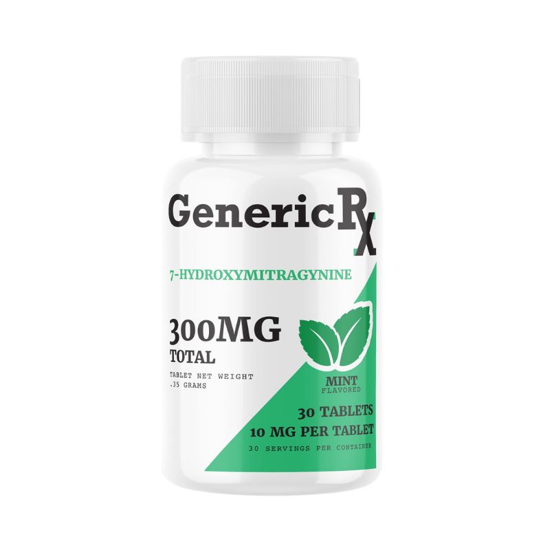 Generic RX 7-Hydroxymitragynine Chewable Tablets 30ct 10mg Per Tablet
