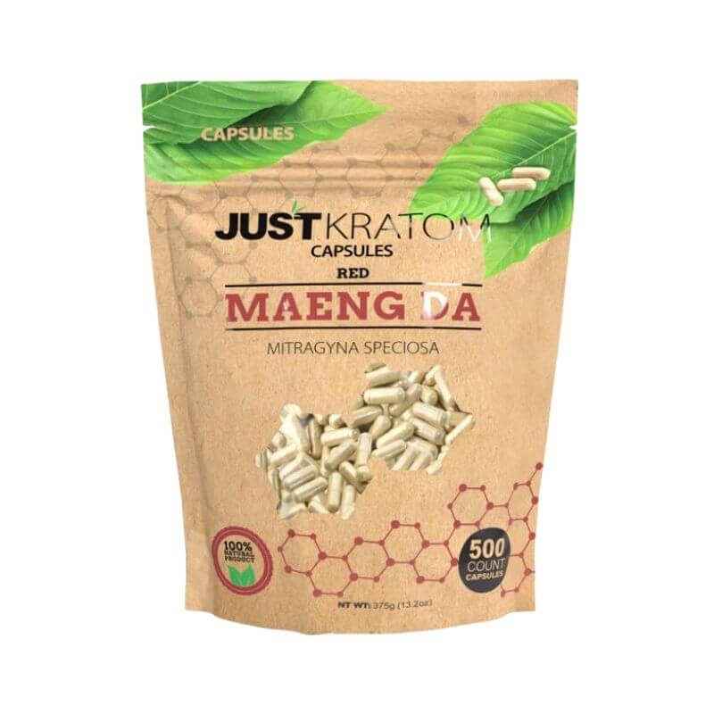JUST KRATOM CAPSULES 500CT 500MG - MAENG DA RED VEIN