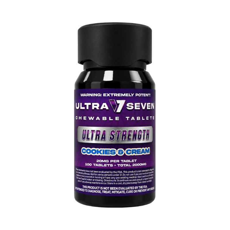 Ultra Seven Ultra Strength 7-Hydroxymitragynine Chewable Tablets 100ct 20mg Per Tablet