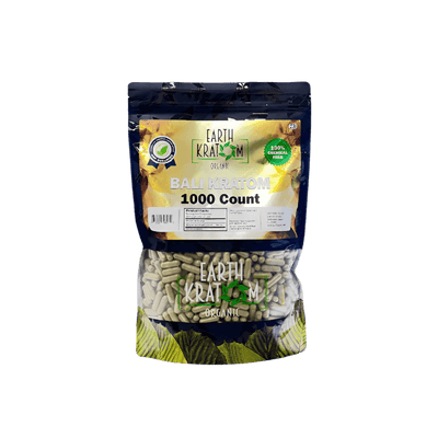 Earth Kratom Capsules 1000CT – Bali