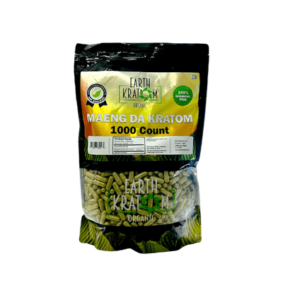 EARTH KRATOM CAPSULES 1000CT - MAENG DA GREEN VEIN