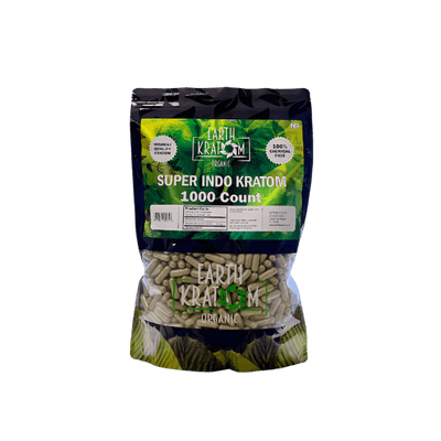 EARTH KRATOM CAPSULES 1000CT - INDO SUPER GREEN VEIN