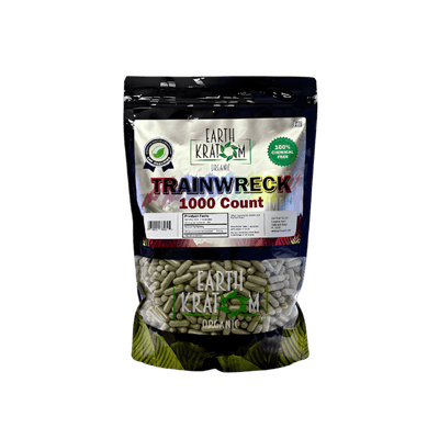 EARTH KRATOM CAPSULES 1000CT - TRAINWRECK