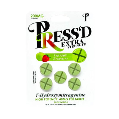 Press'D 7-Hydroxymitragynine Tabs Extra Strength 5ct 40mg per Tablet