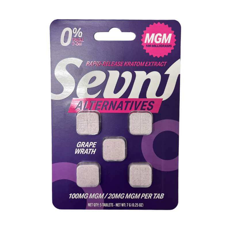 SEVN KRATOM EXTRACT RAPID RELEASE MGM TABLETS 5CT 20MG PER TABLET (7OH ALTERNATIVES)
