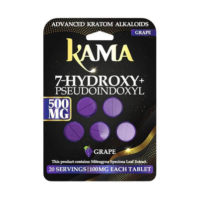 Kama 7-Hydroxymitragynine + Pseudo Tablets 5ct 100mg Per Tablet