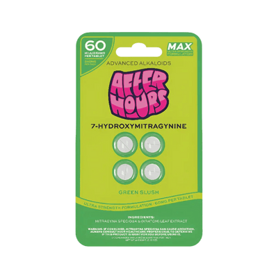 After Hours 4ct 7OH Chewable Tabs Green Slush 60mg per Tablet