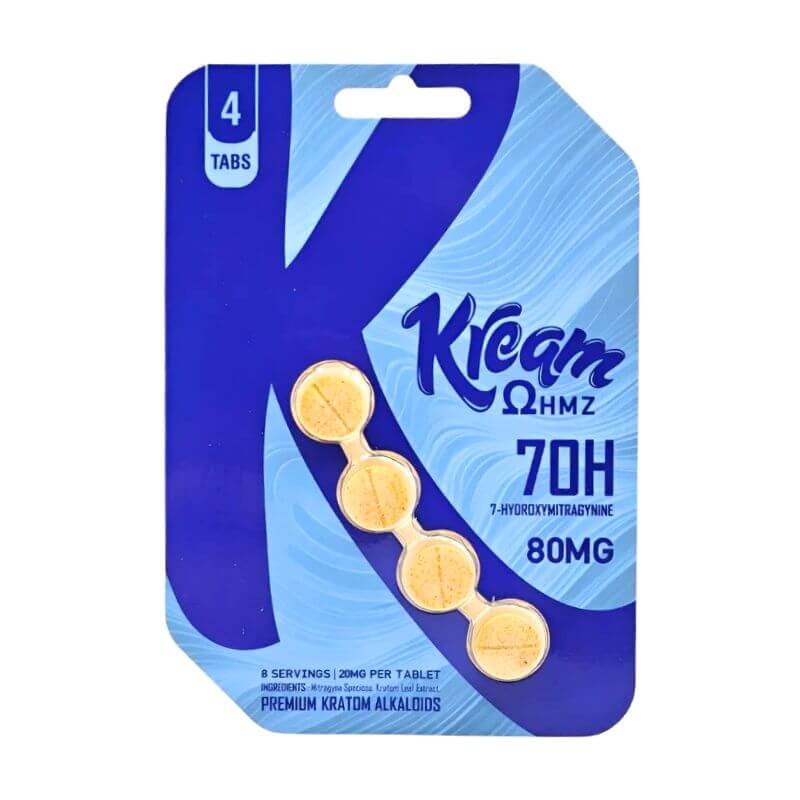 Kream OHMZ 7-Hydroxymitragynine Chewable Tablets 4ct 20mg Per Tablet - Natural