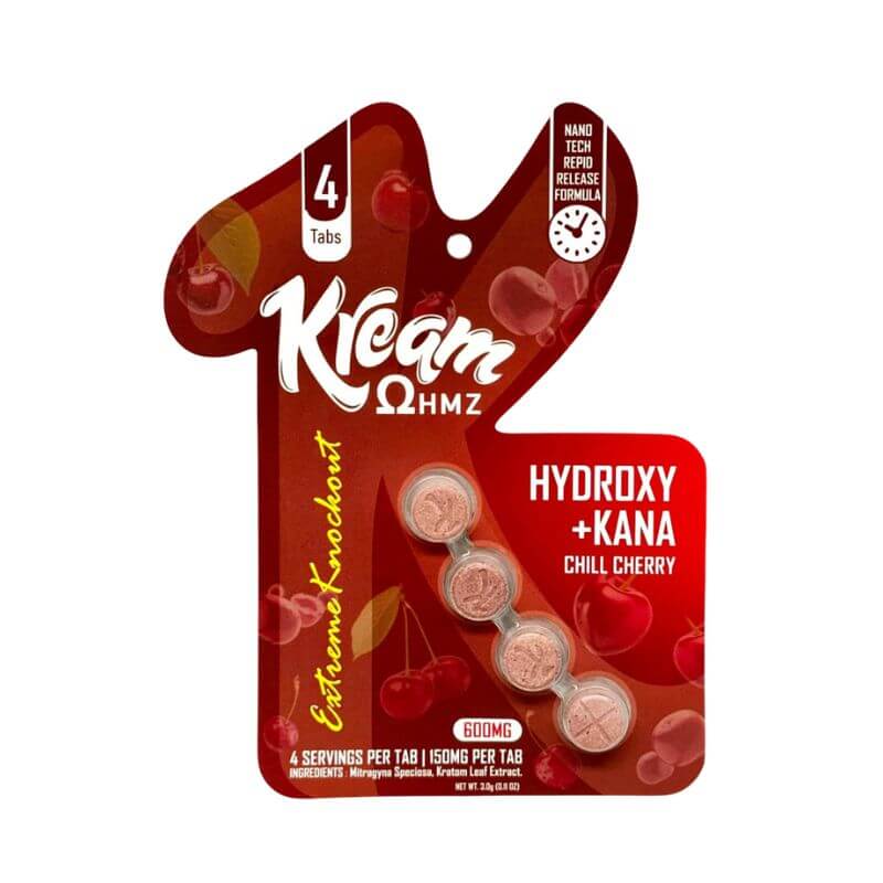 KREAM OHMZ 7-HYDROXYMITRAGYNINE + KANA 4CT 150MG PER TABLET - CHERRY CHILL