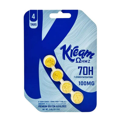 Kream OHMZ 7-Hydroxymitragynine Chewable Tablets 4ct 25mg Per Tablet - Natural