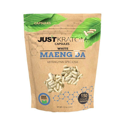 JUST KRATOM CAPSULES 150CT 500MG - MAENG DA WHITE