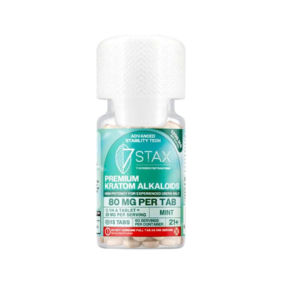 7STAX 7-HYDROXYMITRAGYNINE TABLETS 15CT 80MG PER TABLET