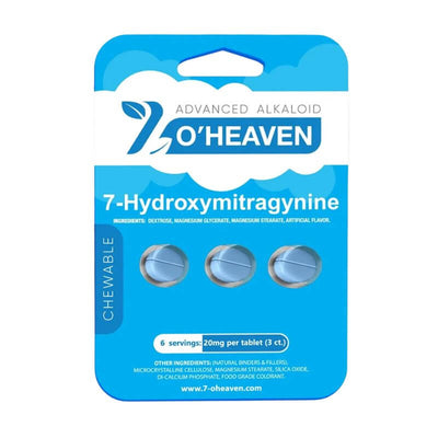 7 O'Heaven 7-Hydroxymitragynine Chewable Tablets 3ct 80mg Per Tablet - Natural