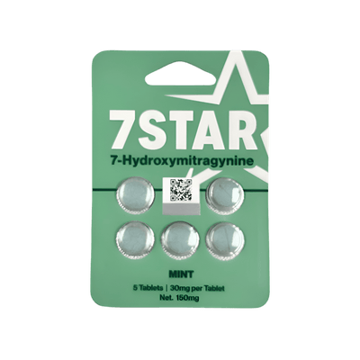 7Star 5ct 7OH Chewable Tabs Mint 30mg Per Tablets