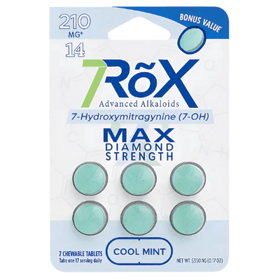 7Rox 7-Hydroxymitragynine Tabs 6ct + 1 Free 30mg Per Tablet