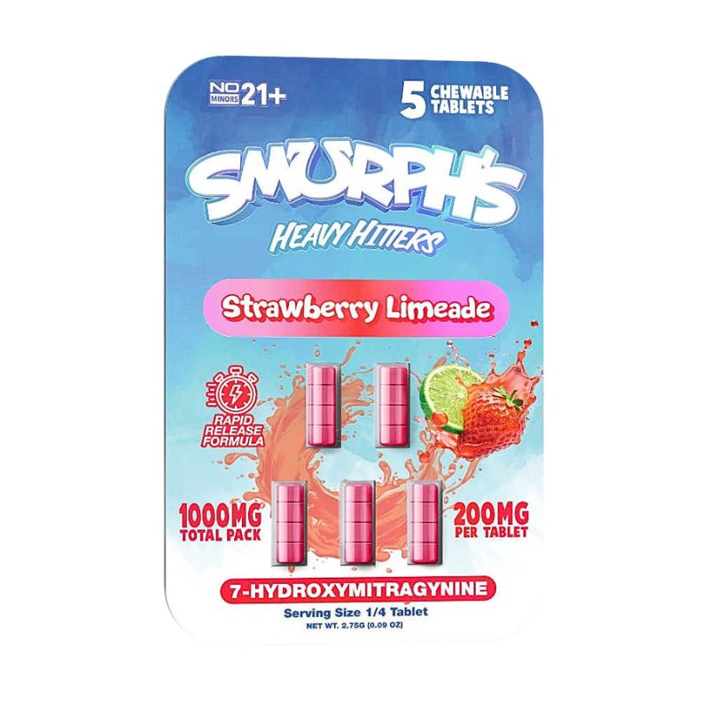 Smurph's Heavy Hitters 7-Hydroxymitragynine Chewable Tablets 5ct 200mg Per Tablet