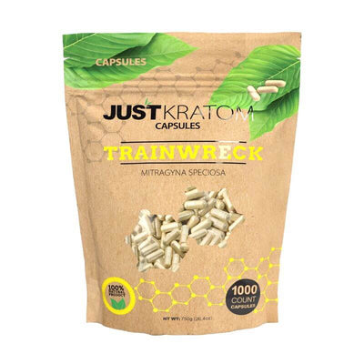 JUST KRATOM CAPSULES 1000CT 500MG- TRAINWRECK