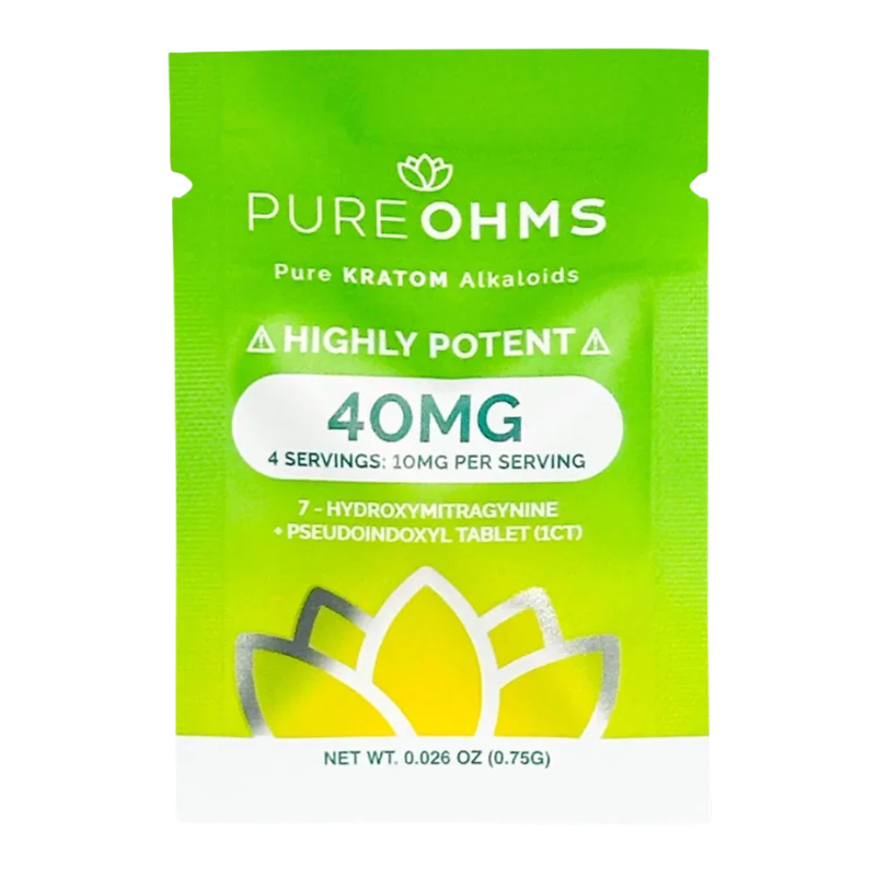 Pure Ohms 7-Hydroxymitragynine + Pseudo Tablet 1ct 40mg