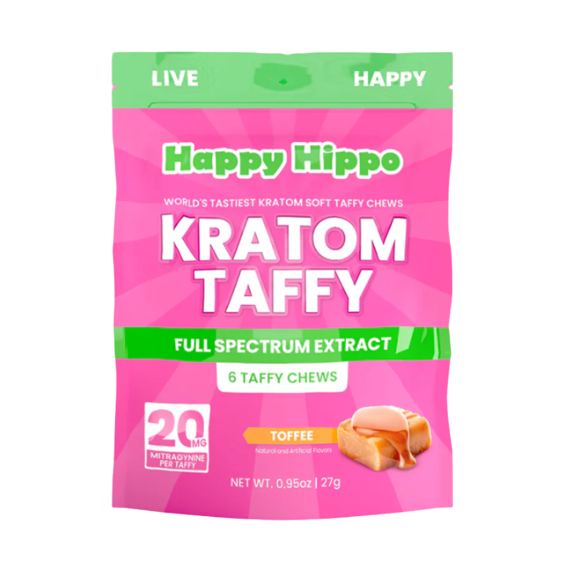 Happy Hippo Kratom Taffy 6ct 20mg