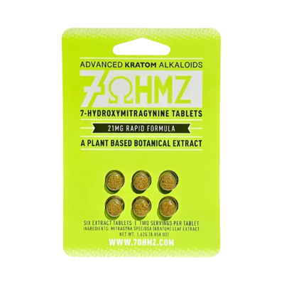 7OHMZ 7-Hydroxymitragynine Tablets Rapid Release 6ct 21mg per Tablet