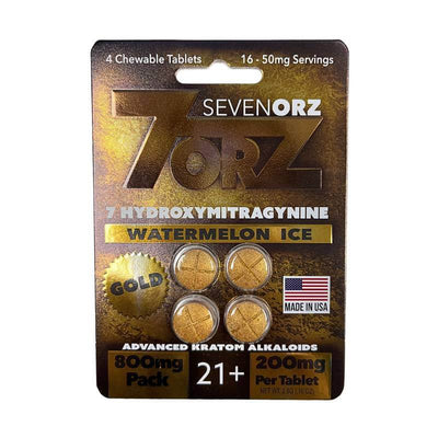 7ORZ GOLD 7-HYDROXYMITRAGYNINE TABLET 4CT 200MG PER TABLET