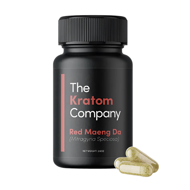 THE KRATOM COMPANY CAPSULES 75CT / 2.6OZ / 500MG - MAENG DA RED VEIN