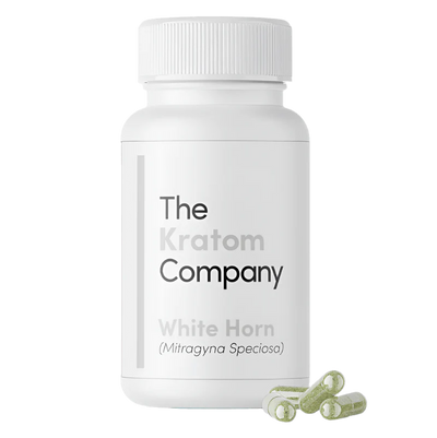 THE KRATOM COMPANY CAPSULES 75CT / 2.6OZ / 500MG - HORN WHITE VEIN