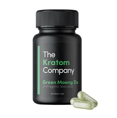 THE KRATOM COMPANY CAPSULES 75CT / 2.6OZ / 500MG - MAENG DA GREEN VEIN