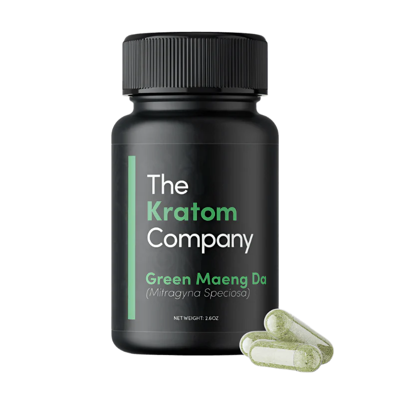 THE KRATOM COMPANY CAPSULES 75CT / 2.6OZ / 500MG - MAENG DA GREEN VEIN