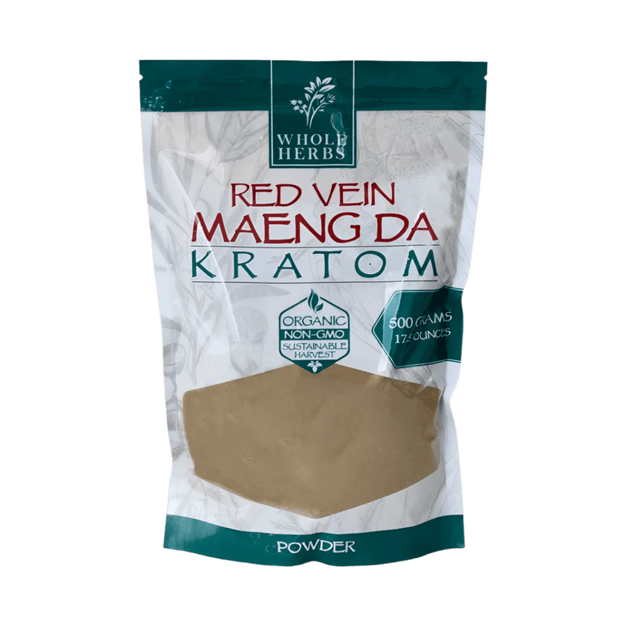 WHOLE HERBS KRATOM POWDER 500G / 17.5OZ - MAENG DA RED VEIN