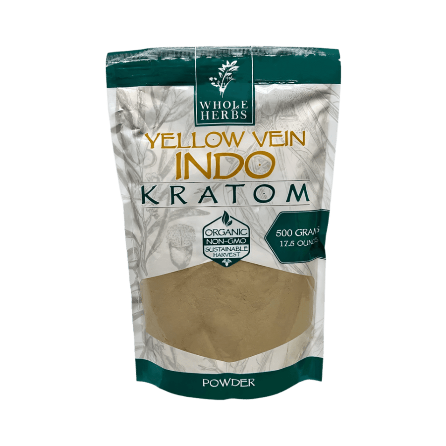 WHOLE HERBS KRATOM POWDER 500G / 17.5OZ - INDO YELLOW VEIN
