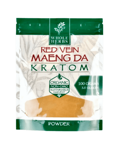 WHOLE HERBS KRATOM POWDER 100G 3.5OZ - MAENG DA RED VEIN