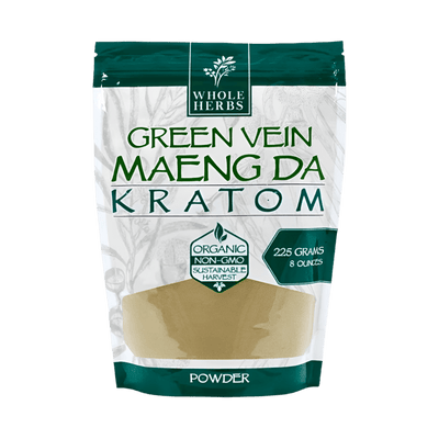 WHOLE HERBS KRATOM POWDER 225G / 8OZ - MAENG DA GREEN VEIN