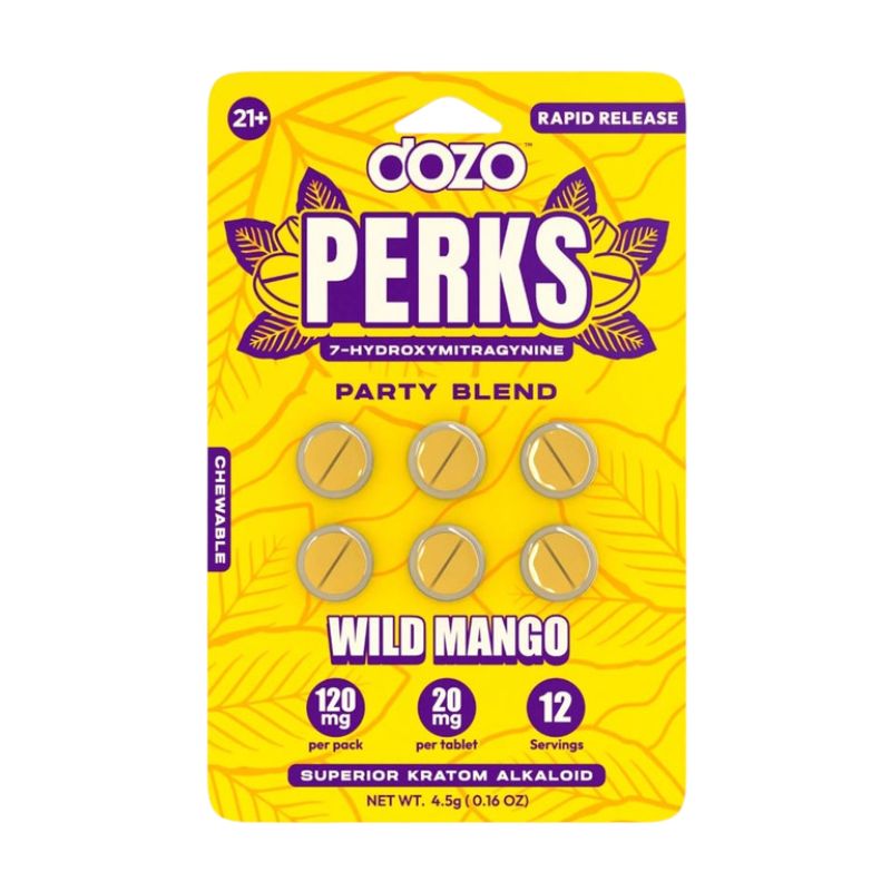 Dozo Perks 7-Hydroxymitragynine Chewable Tablets 6ct 20mg Per Tablet