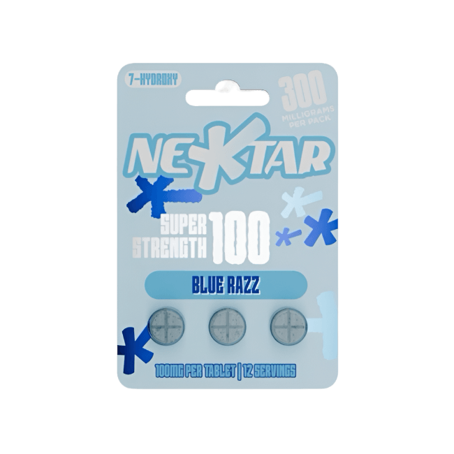 NEKTAR 3ct 7OH Chewable Tabs Super Strength Blue Razz 100mg Per Tablets
