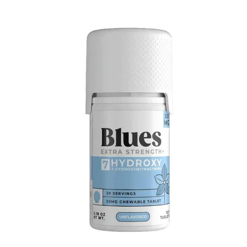 Blues 10ct 7OH Unflavored Chewable Tabs 30mg Per Tablet