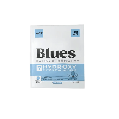 Blues 4ct 7OH Unflavored Chewable Tabs 30mg Per Tablet