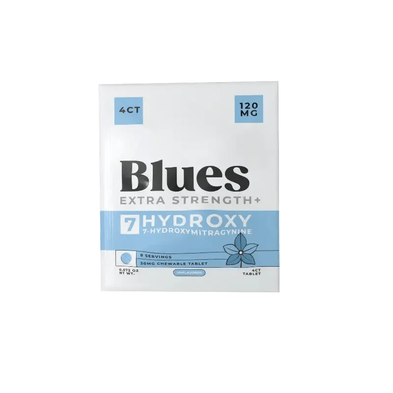 Blues 4ct 7OH Unflavored Chewable Tabs 30mg Per Tablet