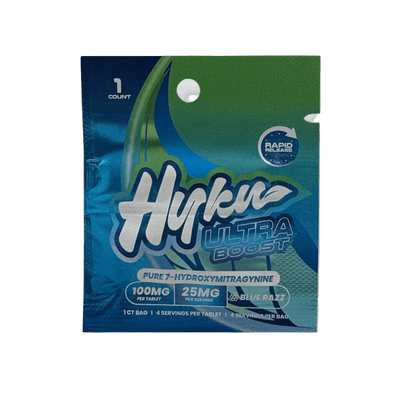 HYKU 1ct 7OH Chewable Tab Blue Razz 100mg Per Tablets