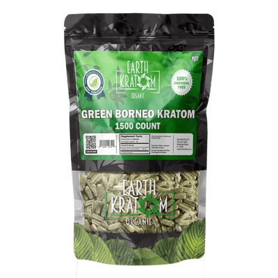 EARTH KRATOM 1500CT CAPSULES - BORNEO GREEN VEIN