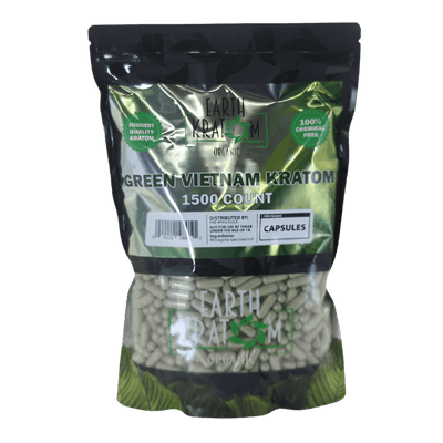 EARTH KRATOM CAPSULES 1500CT - VIETNAM GREEN VEIN