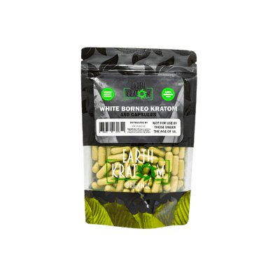 EARTH KRATOM CAPSULES 150CT - BORNEO WHITE VEIN