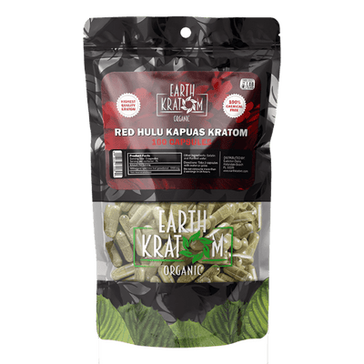 EARTH KRATOM CAPSULES 150CT - HULU RED VEIN
