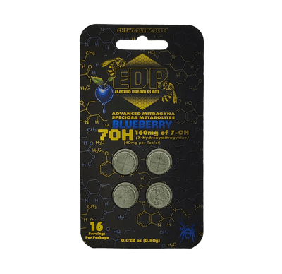 EDP 4ct 7OH Chewable Tabs Blueberry 40mg per Tablet