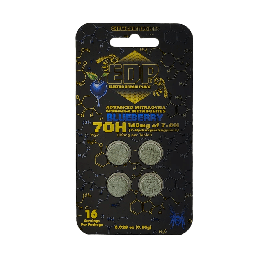 EDP 4ct 7OH Chewable Tabs Blueberry 40mg per Tablet