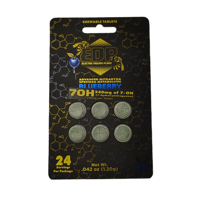 EDP 6ct 7OH Chewable Tabs Blueberry 40mg per Tablet