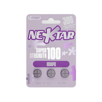 NEKTAR 3ct 7OH Chewable Tabs Super Strength Grape 100mg Per Tablets