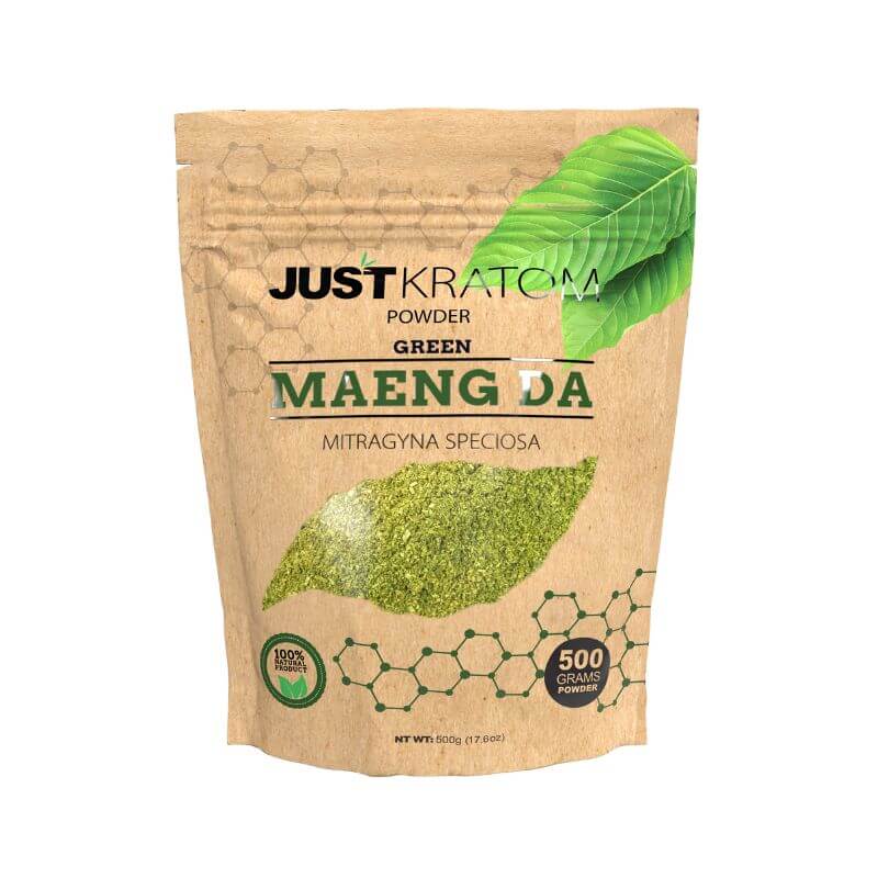 JUST KRATOM POWDER 500 GRAMS - MAENG DA GREEN