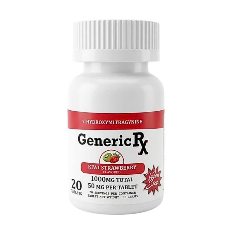GENERIC RX 7-HYDROXYMITRAGYNINE TABLETS 20CT 50MG PER TABLET