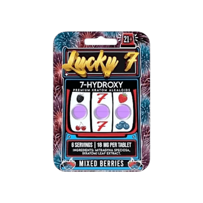 Lucky 7 3ct 7OH Chewable Tabs Mixed Berries 18mg per Tablet
